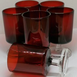 6 ヴィンテージ Luminarc ステム付きグラス 90 ml