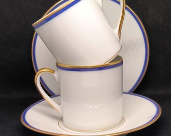 Bernardaud Perouse.  2 tasses et  2 soucoupes. Limoges France