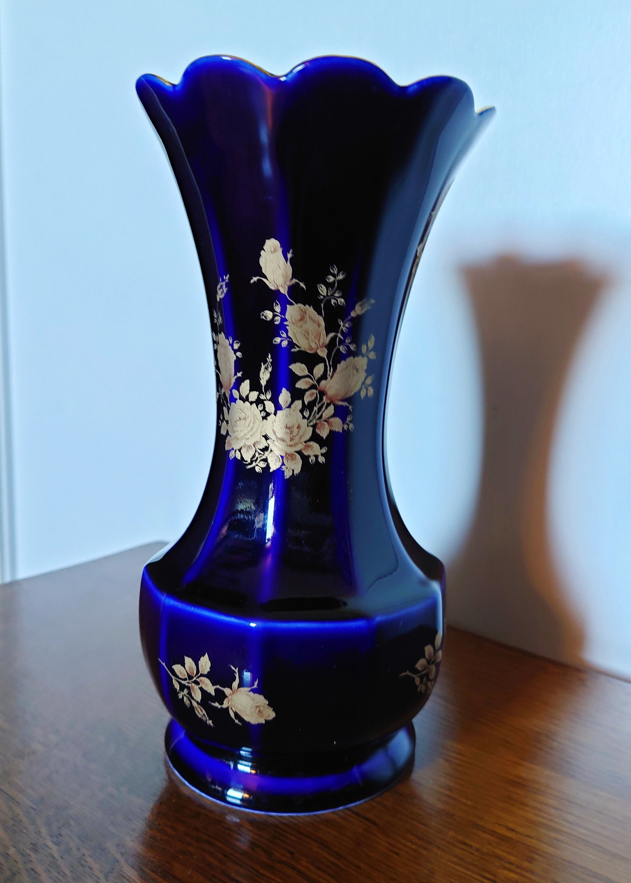 Vase Bleu Cobalt Bareuther Waldsassen Bavaria