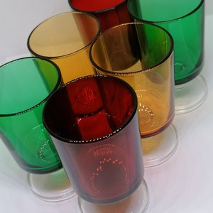 6 Vintage Luminarc stemmed glasses 90 ml