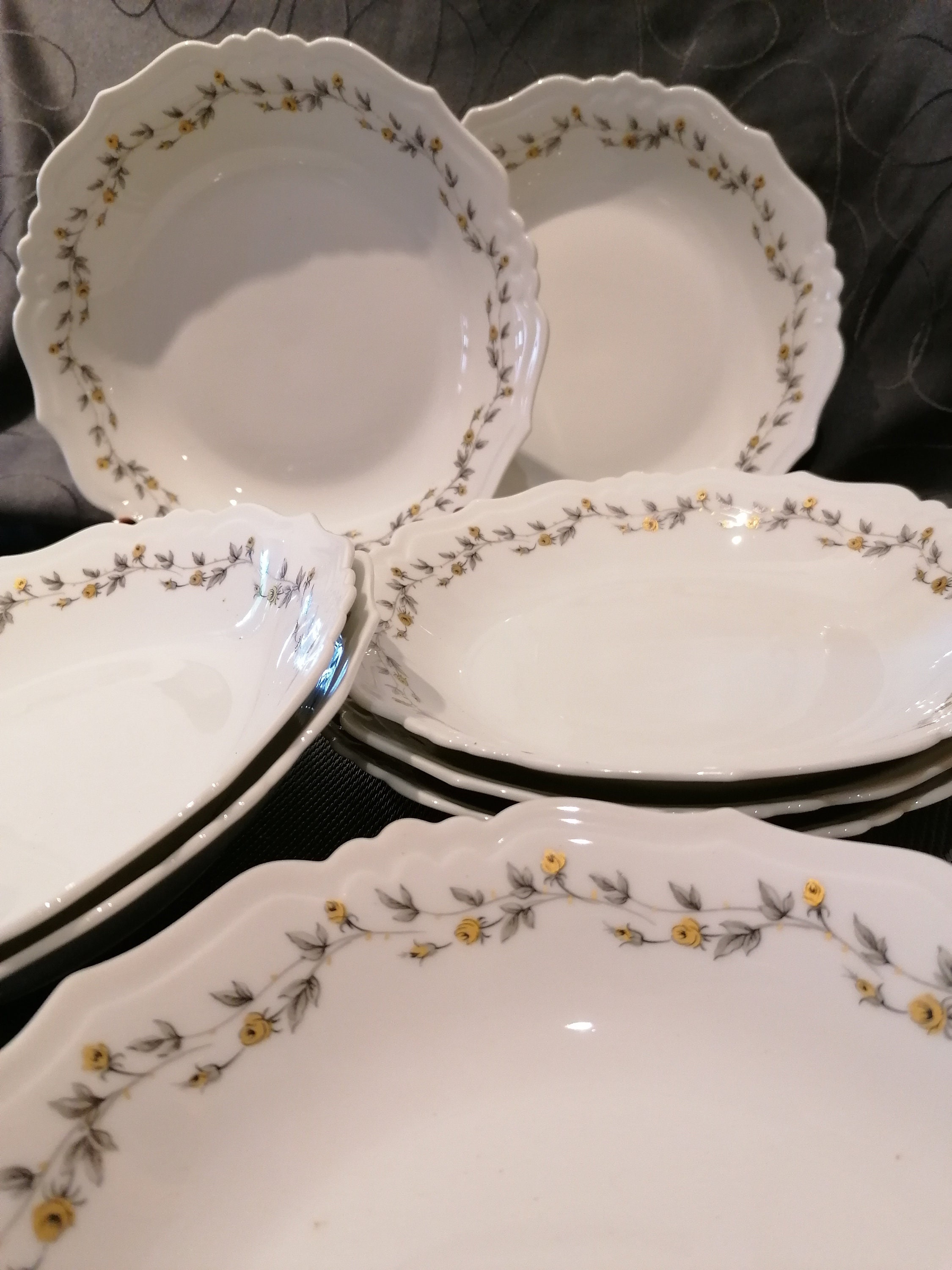 10 Assiettes à Soupe Jammet-Seignolles Limoges France