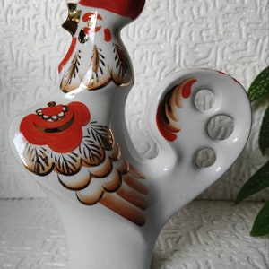 Porcelain carafe. Rooster. Vintage Russia