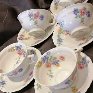 Vintage Haviland Limoges Porcelain Teacup and Saucer