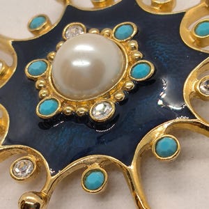 Ensemble Collier Ras De Cou & Boucles D'oreilles Perles Dorées Avon Vintage 1992 - Neuf Sans étui