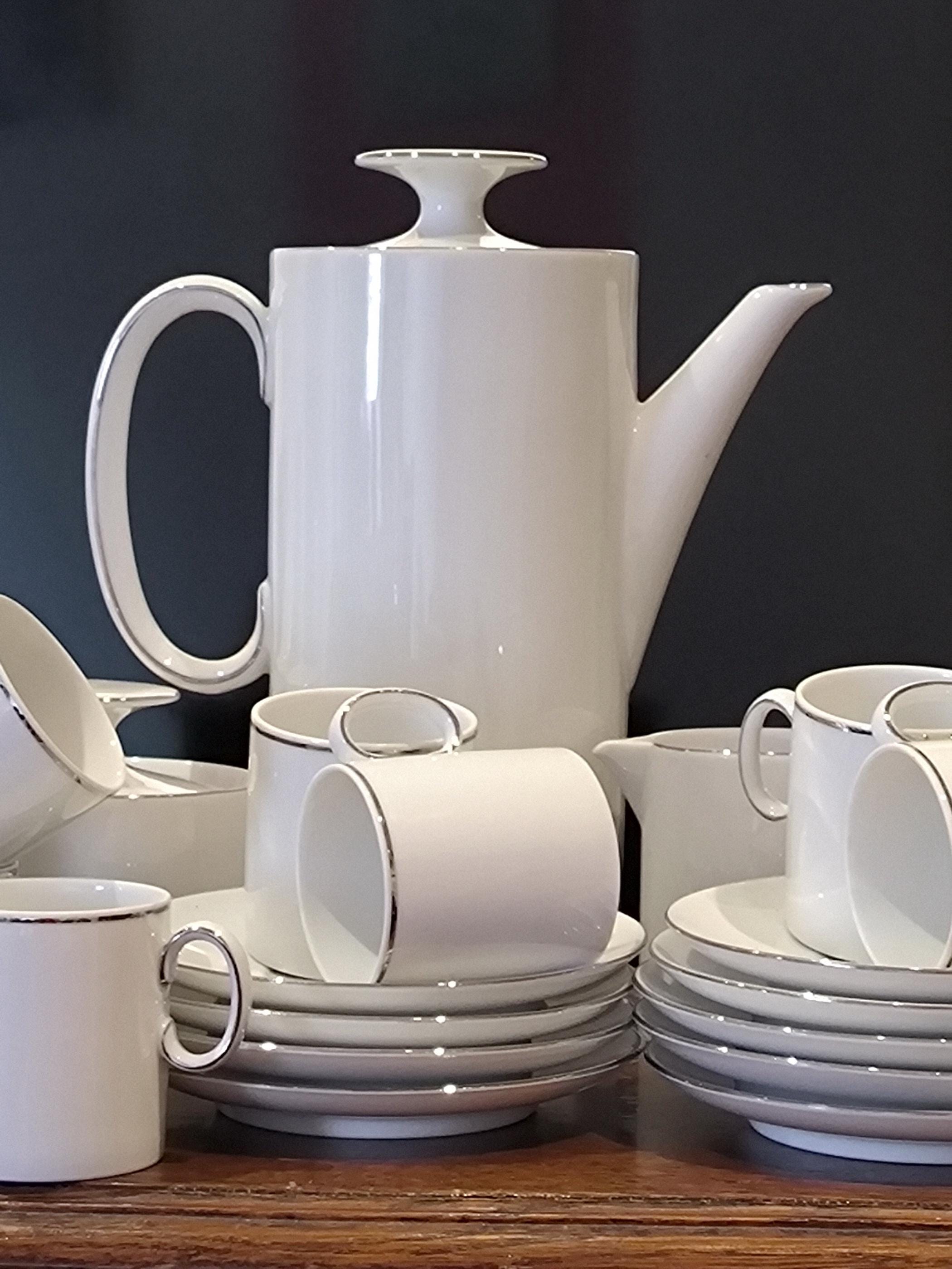 ENSEMBLE THÉ ET CAFÉ (8) - Style Victorien - Métal argenté