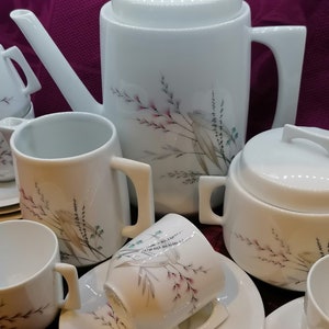 Bernardaud Limoges France porcelain coffee service