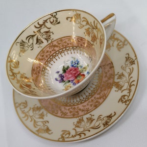 Cup and saucer in old Limoges porcelain Ch. Field Havilland