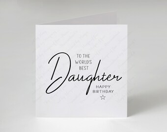 To a Special Daughter Birthday Card, Personalised Card for Daughter , Birthday Card, Daughter Card