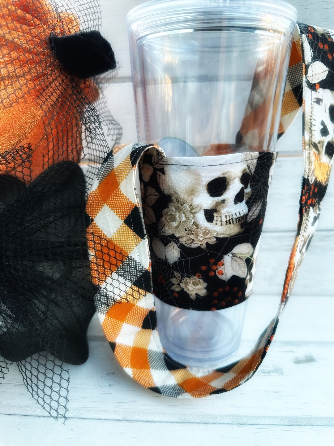 Cold Cup Holder Fabric Cup Cozy Boba Cup Holder Halloween Etsy