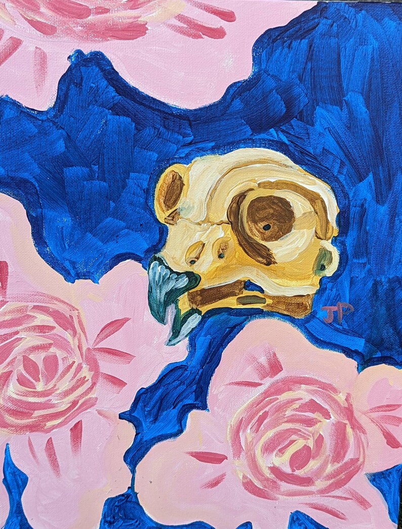 Owl Skull and Peonies - www.arsradio.com.ve