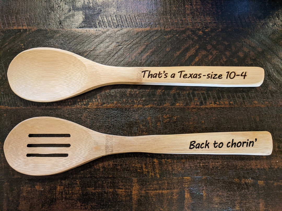 Letterkenny Bamboo Kitchen Tools. That's a Texassize Etsy