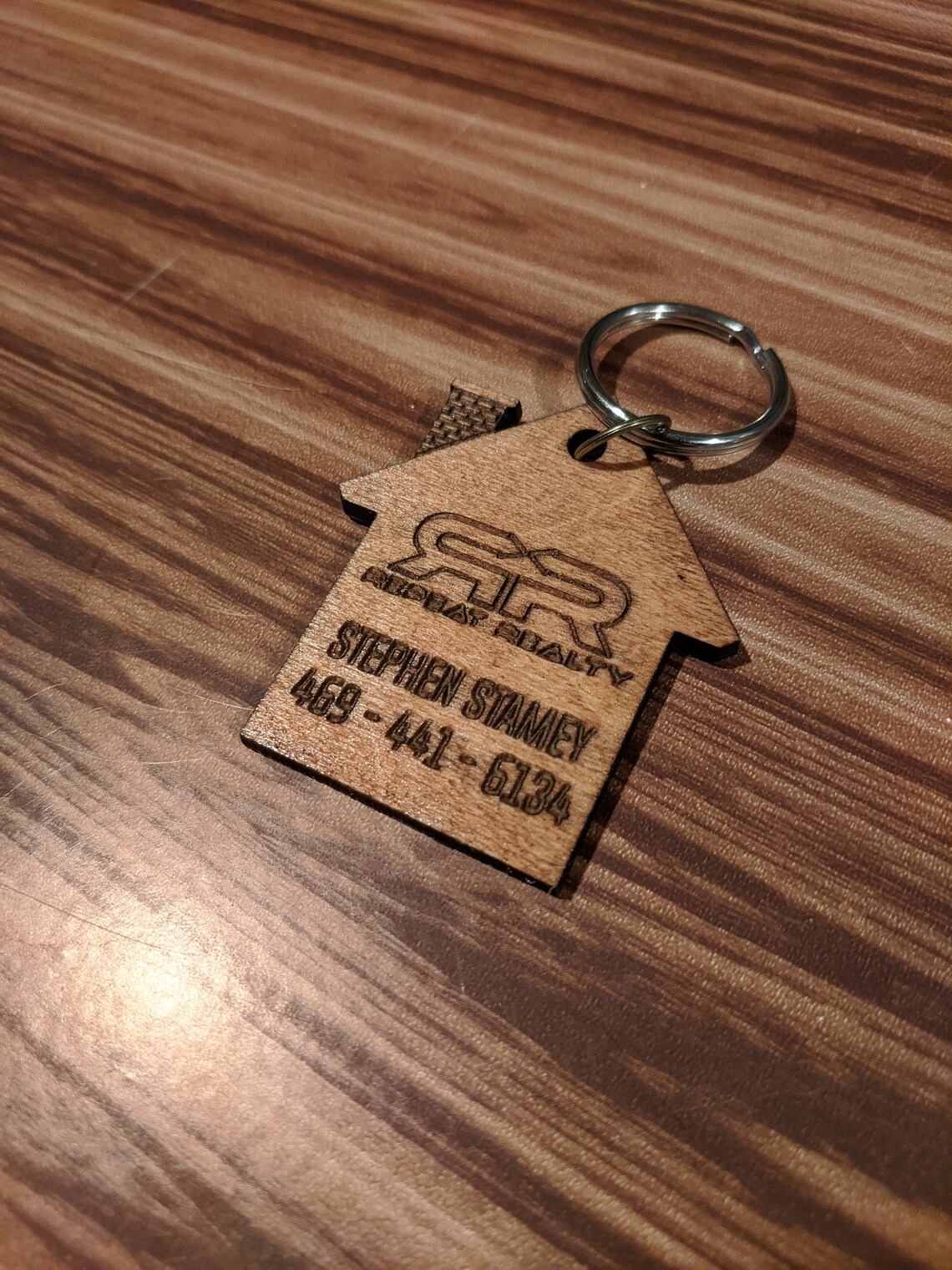 House Keychain Laser Engraved First Home Realtor Handmade Etsy