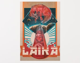 Poster "Laika" Vintage Style