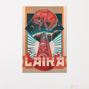 Poster &quot;Laika&quot; Vintage Style