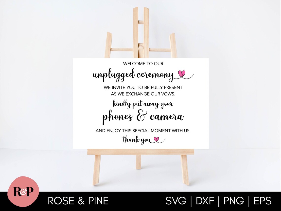 Free Free 115 Unplugged Wedding Sign Svg SVG PNG EPS DXF File