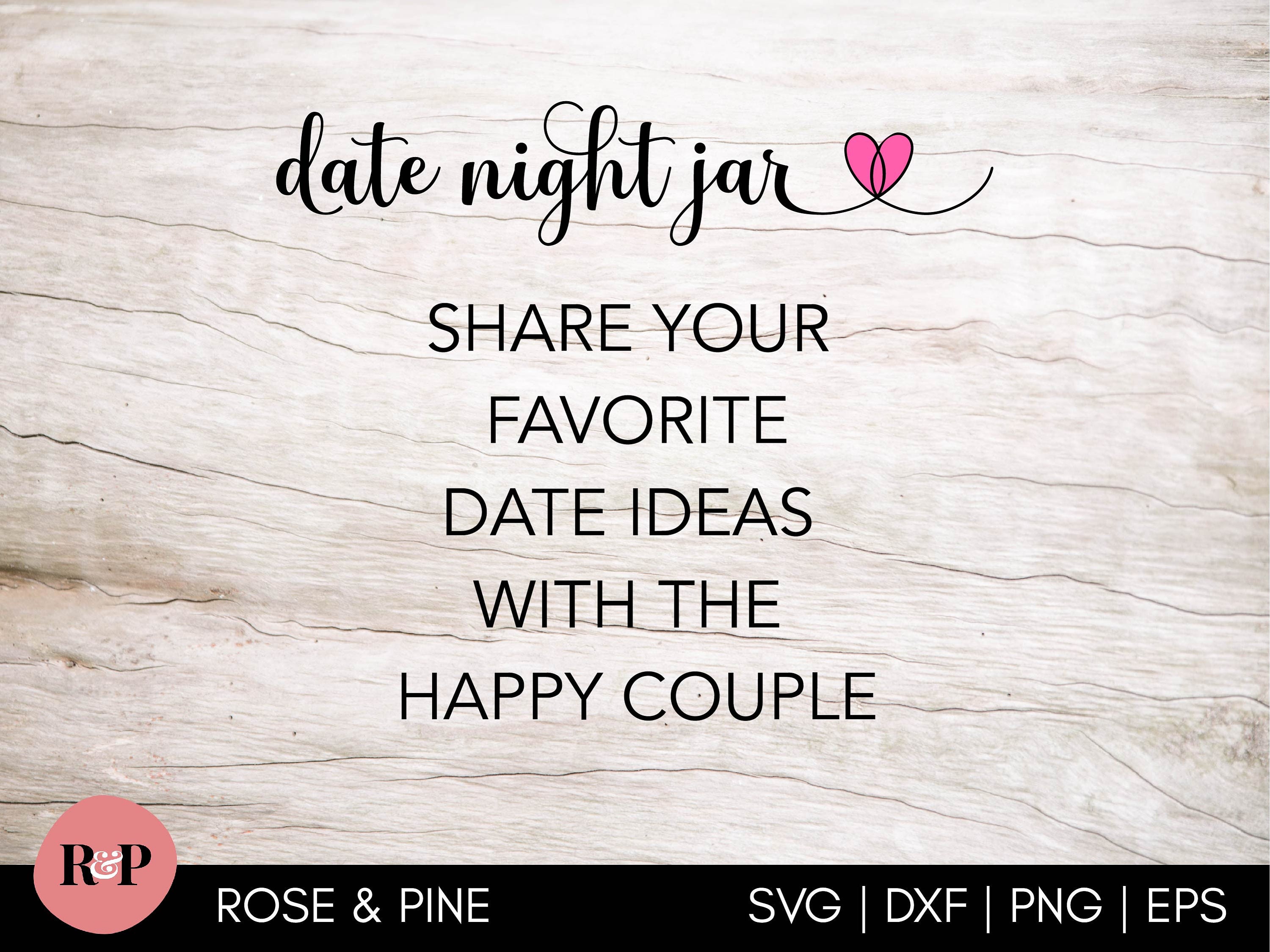 Download Date Jar svg Wedding Sign svg Wedding reception svg DIY | Etsy
