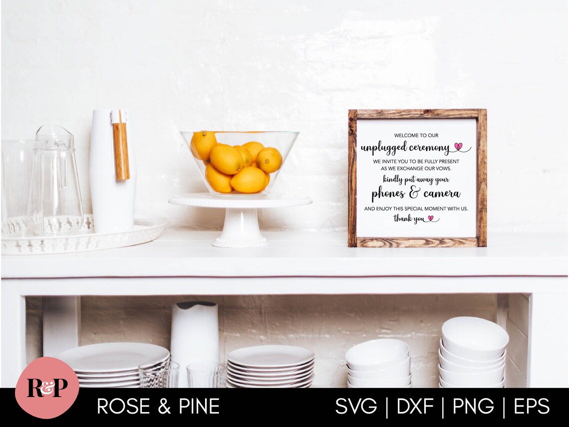 Free Free 314 Unplugged Wedding Sign Svg SVG PNG EPS DXF File