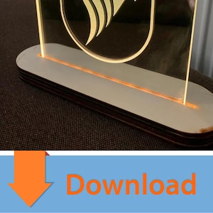 LED base for 15 x 15 cm mirror / K40 file / Digital download / SVG / Laser