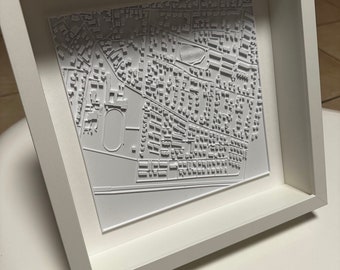 3D Karte | 3D Map | Hochzeitsgeschenk | Individel & personalisiertes Geschenk für Valentinstag , Jahrestag, Hochzeitstag