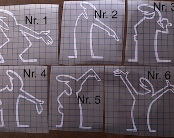La Linea Auto Sticker - Der Meckerer - Linien Männchen