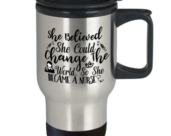 coffee or tea tumbler keeps drinks hot or cold to-go insulated multi-use practical shatte... funny nurse life Fixing cuts sticking butts