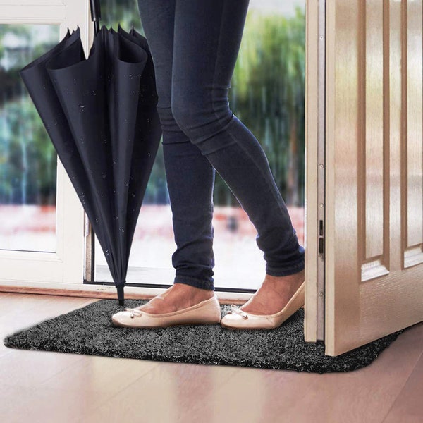 The Sharper Edge Magic Super Absorption Door Mat – Heavy Duty Anti-Slip Floor and Doormat for Indoor Outdoor - Absorbs Mud, Dirt and Water