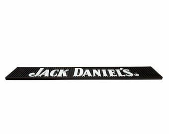 Jack Daniel's "Jack Lives Here" No7 Whiskey Rubber Wetstop Bar Drip Mat Runner 