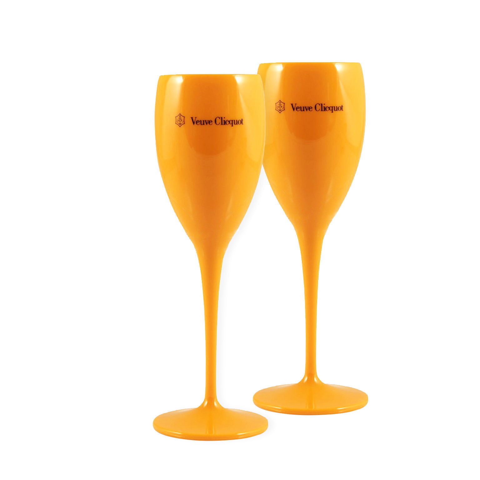 Veuve Clicquot Orange Acrylic Plastic Champagne Flute Set of | Etsy