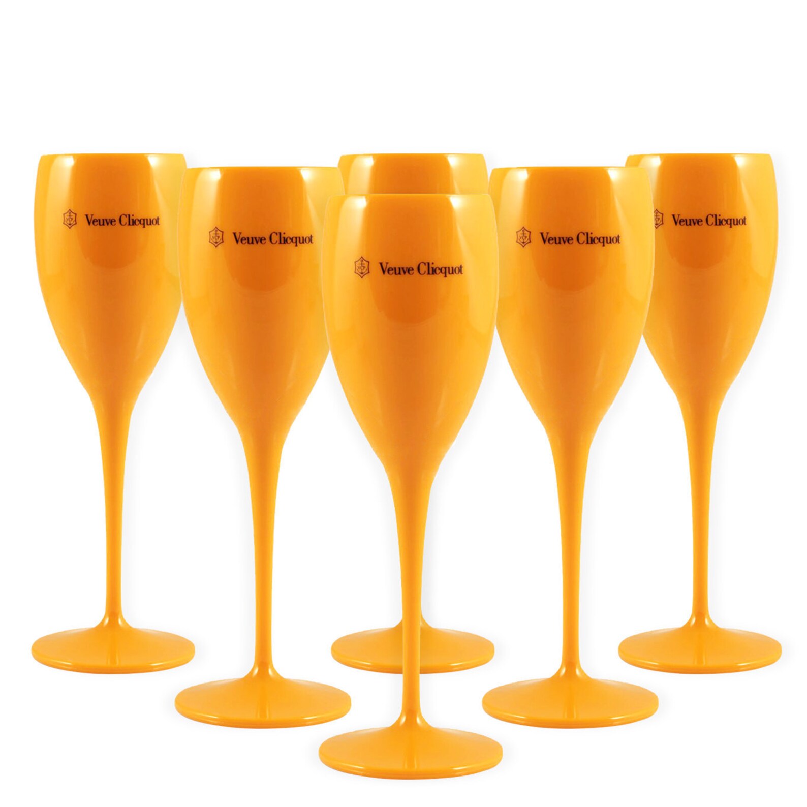 Veuve Clicquot Orange Acrylic Plastic Champagne Flute Set of Etsy UK