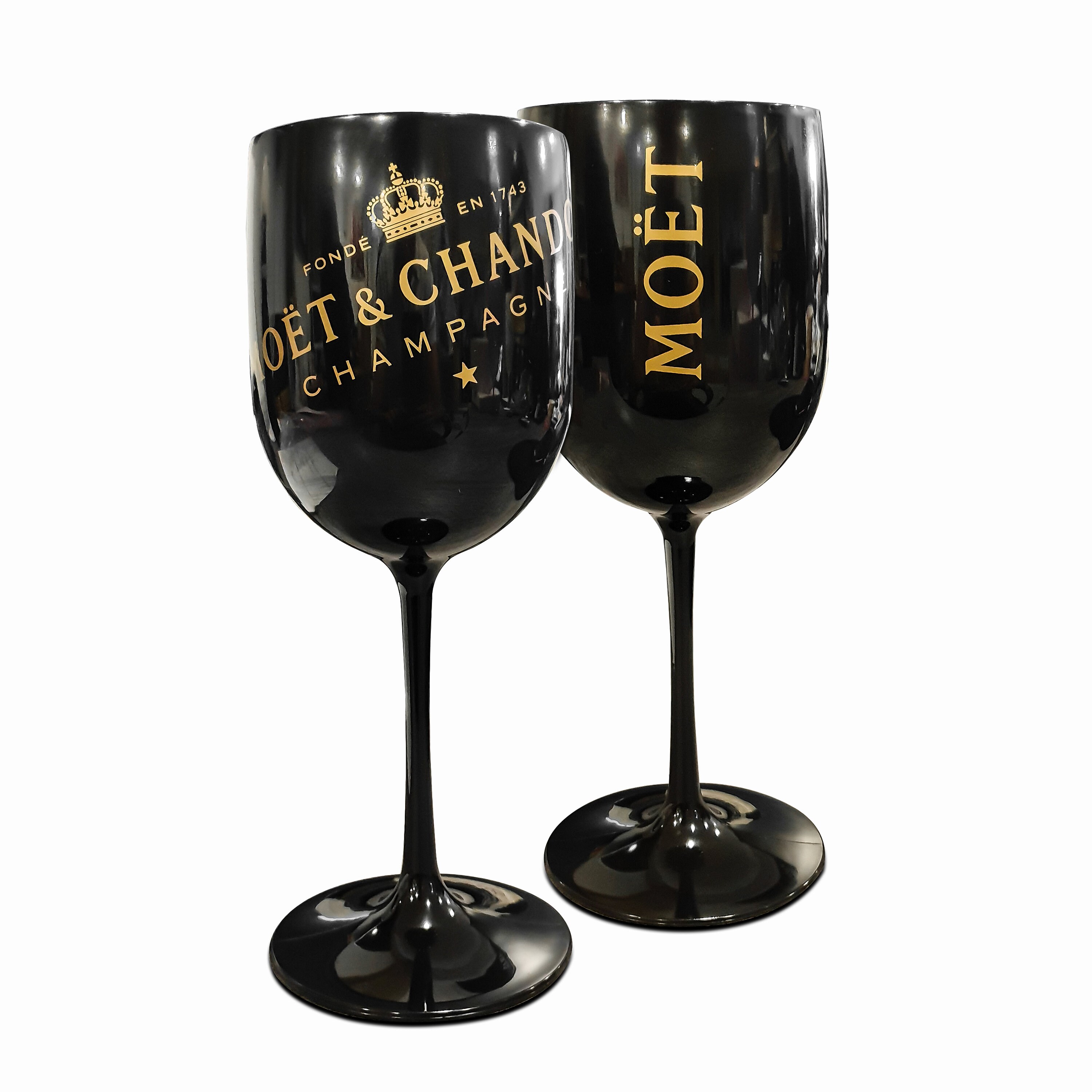 Moet &Chandon Ice Imperial Acrylic Champagne Glasses Negro Etsy