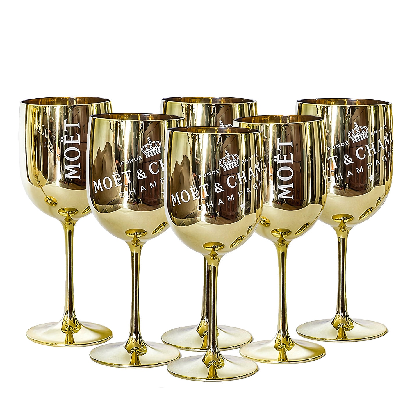 Moet & Chandon Ice Imperial Acrylic Champagne Glasses Gold Etsy