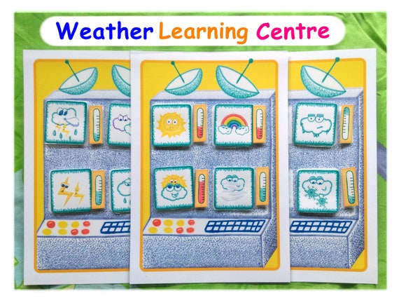 Printable weather learning activity preschool weather | Etsy