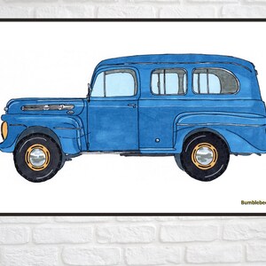 Ford Ranger 1951, Car Print, Car Printable,  Classic & Vintage Car Art, Car Wall Décor, Kids Room Wall Art, Boys Room, INSTANT DOWNLOAD