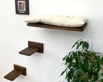 Cat bed, Cat shelf, Cat perch, Cat steps wood, Cat shelves, Furniture for cat, Cat furniture wall