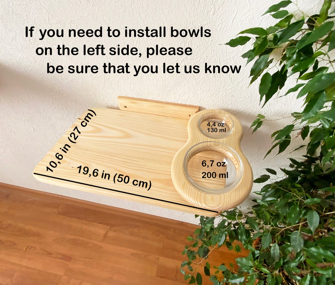 Wall mount cat feeder Cat perch Cat wall shelves Cat shelf Etsy