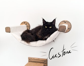 Cat shelves, large cat shelf, Cat steps for Maine Coon, Cat shelves for wall, cat wall furniture, Corner cat bed, cat furniture