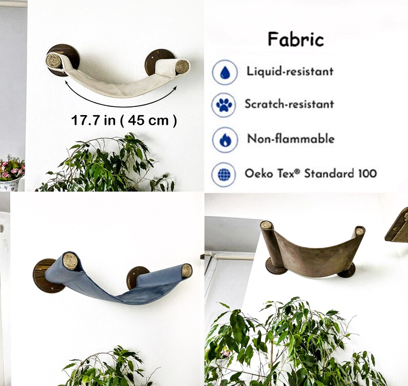 Cat Wall Furniture Set Wallmounted Cat Hammock Wall Cat Etsy