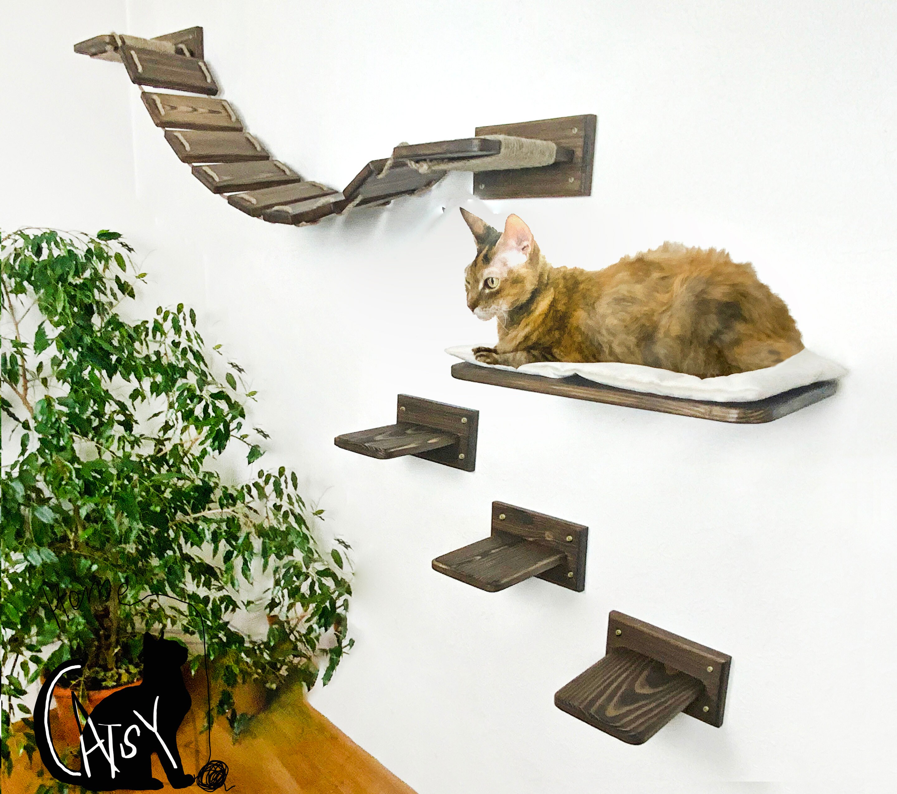 Cat Climbing Shelves, Cat Bed Wall, Cat Activity System