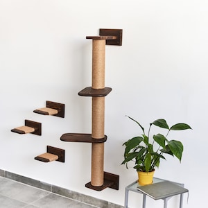 Cat scratching post, Cat tree,  Cat tower, Cat wall furniture, Cat climbing, Sisal cat scratcher, Modern cat furniture, Cat shelves