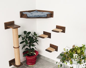 Corner cat bed, Wall cat bed, Cat shelf, Cat bed wall, Soft cat bed, cat wall shelves, cat perch, CatsyHome