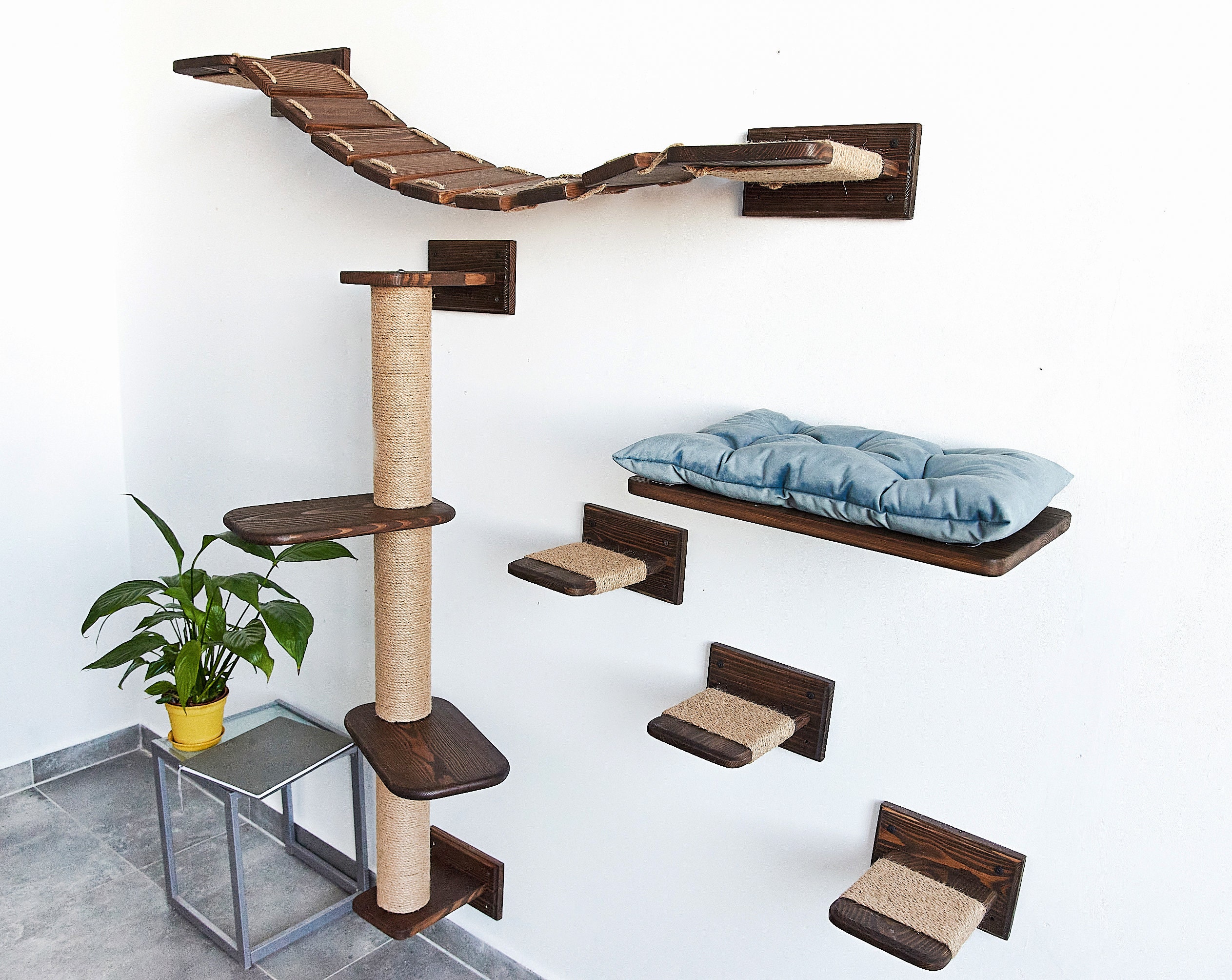 Cat Shelves for Climbing Cat Wall Furniture Cat Tower Cat Etsy UK