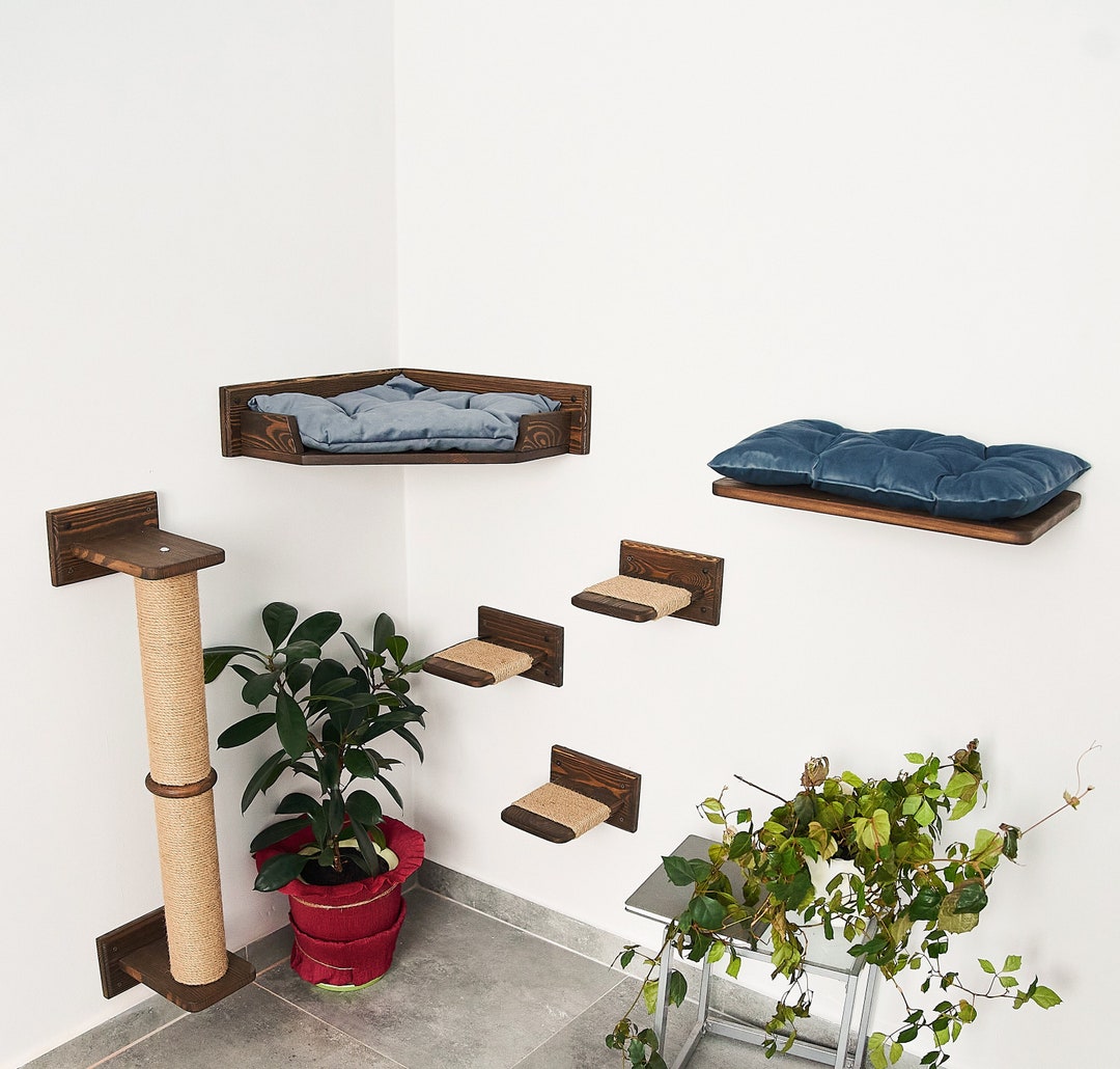 Cat Furniture Set Wall mounted Cat Bed Cat Scratching Post Etsy cat-furniture-set-wall-mounted-cat-bed-cat-scratching-post-etsy