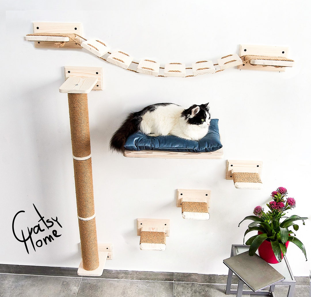 Juego de muebles para gatos, Cama para gatos montada en la pared