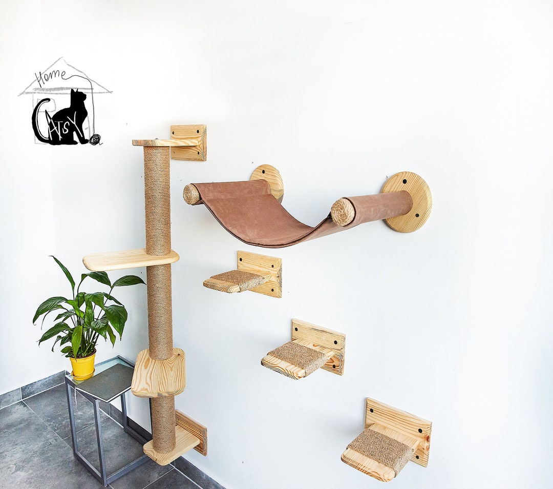 Cat Shelves Set Cat Shelf Floating Cat Furniture Cat Tree Etsy