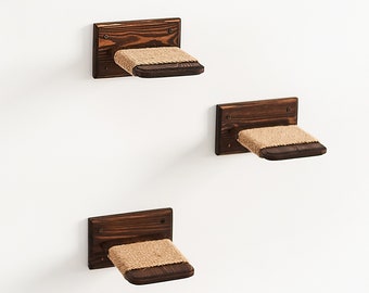 Cat Shelves, Cat steps set, Cat Shelf, Wood Steps for Climbing Cat, Cat Stairs, Cat Ladder, Sisal Steps, Cat shelf