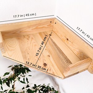 Corner Cat Bed, Cat Climbing, Cat Tower, Cat Furniture, Wooden Cat Bed, Cat Furniture Wall image 6