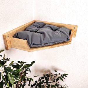 Cat bed, Corner cat bed, Wood cat shelf, Cat shelves, Сat couch, Cat furniture wall, Cat bed for wall, Cat gift