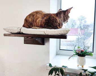 Percha de ventana para gatos, Estantes para gatos, Muebles de