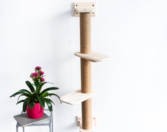 Cat Sisal Scratching Post, Cat Climbing Pole, Cat Scratcher, Cat Shelf, Cat sisal pole,  Cat Shelves