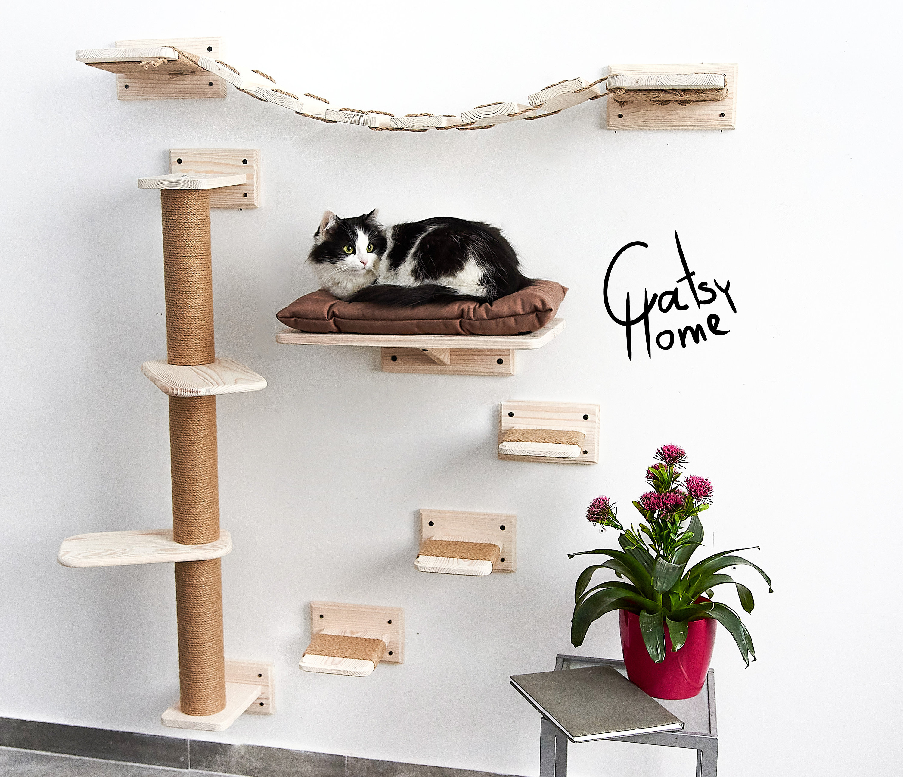 Trepador Para Gatos Estante De Pared De Gato Post, Apartamento